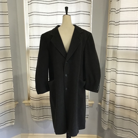 Hart Schaffner&Marx Men Size XXL  Charcoal 100% Wool Heavy Button Down Warm - Picture 1 of 14